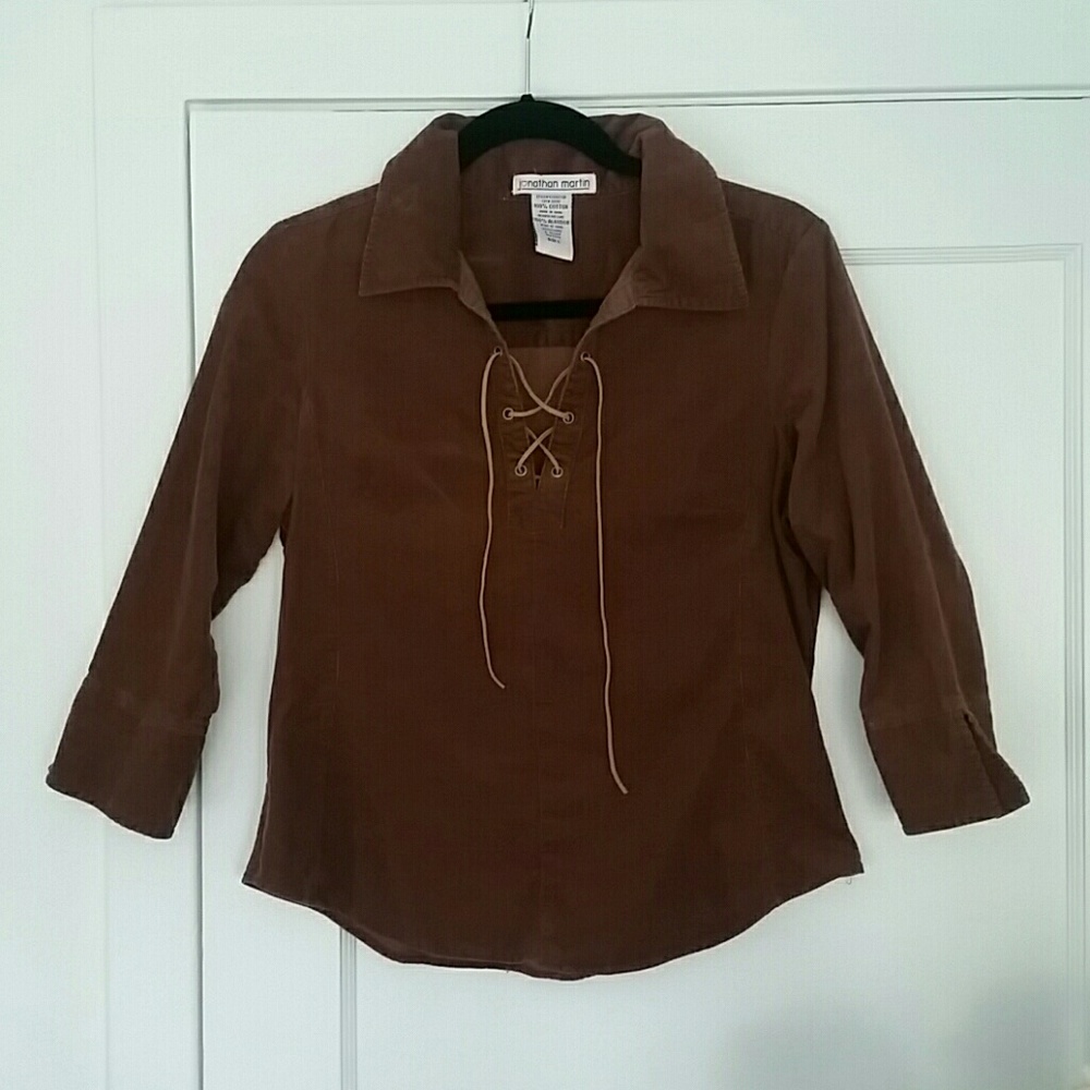 Brown corduroy top